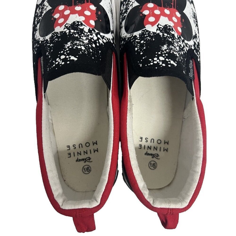 Disney Disneyland Womens Minnie Mouse Shoes Sneakers US 9.5 Slip On Comfort Logo - Picture 10 of 11
